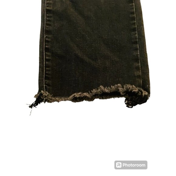 RISEN High Rise Black Denim Frayed Edge Skinny XRDP1215 2XL - Picture 7 of 9